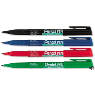 Marker z okrągłą fibrową końcówką czarny NMS50-A PENTEL