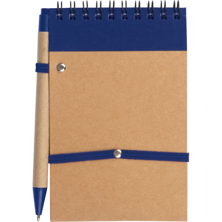 Notatnik w linie z długopisem tekturowym EUGENIO