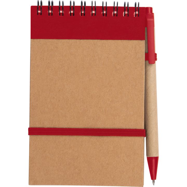 Notatnik w linie z długopisem tekturowym EUGENIO