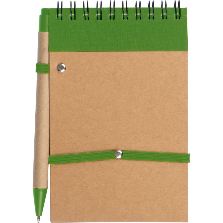 Notatnik w linie z długopisem tekturowym EUGENIO
