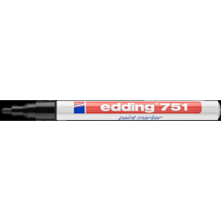Marker EDDING lakierowy 751 czarny końcowka okrągła 1-2mm