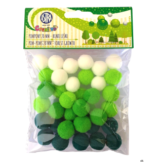 Pompony 20 mm - Runo leśne ASTRA, 335121019