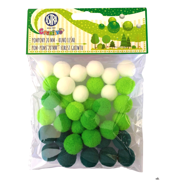 Pompony 20 mm - Runo leśne ASTRA, 335121019