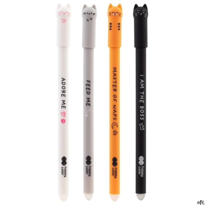 Unikalna formuła tuszu powoduje, że łatwo i czysto można wymazać i poprawić napisany tekst. Gumka do wycierania tekstu na końcu 