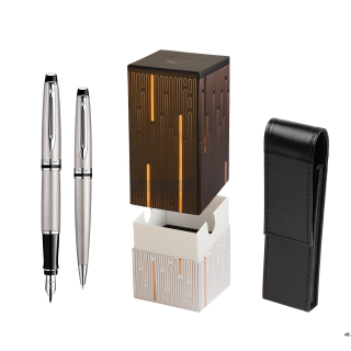Pióro wieczne Waterman Expert Stalowy CT FP M, S0952060 (giftbox)