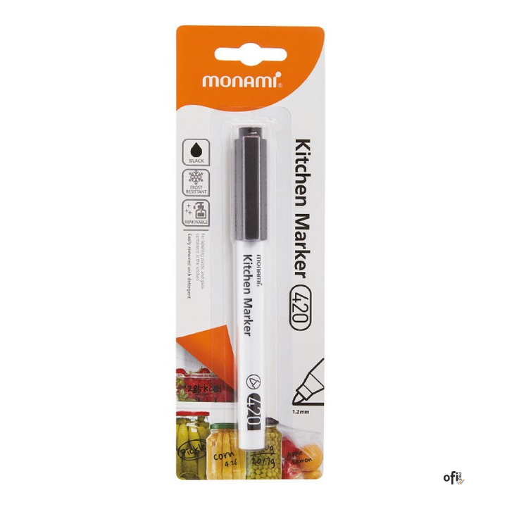 – do oznaczania torebek i pudełek z mrożonkami (plastikowych lub szklanych)– wodoodporny, ale łatwo zmywalny przy pomocy płynu d