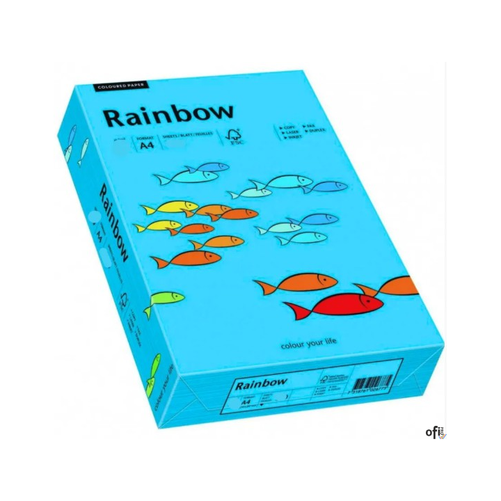 Papier xero kolorowy A4 160g 250 ark. RAINBOW R87 niebieski 88042747