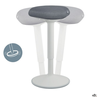 Stołek Leitz Ergo do pracy w pozycji półstojącej, jasnoszary 65450085