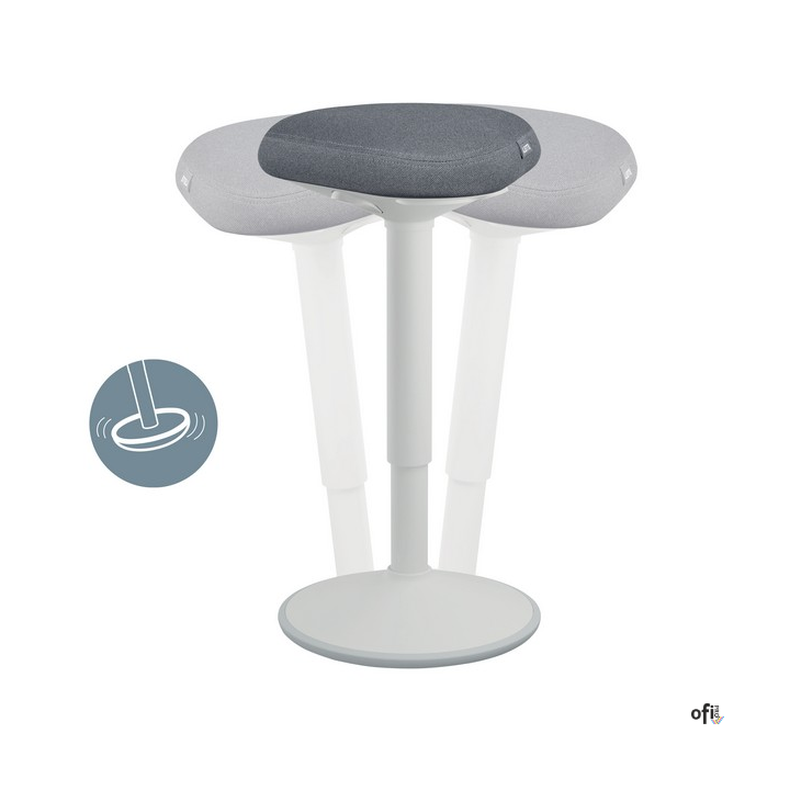 Stołek Leitz Ergo do pracy w pozycji półstojącej, jasnoszary 65450085