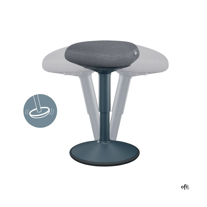 Stołek Leitz Ergo do aktywnego siedzenia, ciemnoszary 65440089