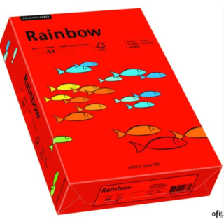Papier xero kolorowy A4 160g 250 ark. RAINBOW R28 ciemnoczerwony 88042483