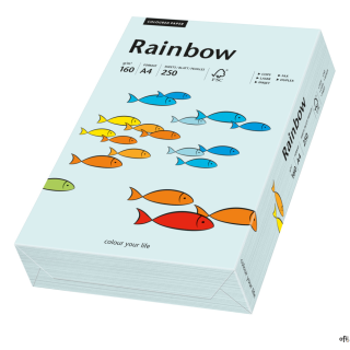 Papier xero kolorowy A4 160g 250 ark. RAINBOW  jasnoniebieski R82 88042703