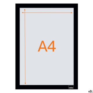 Samoprzylepna, magnetyczna ramka Nobo na plakat (2 szt.), A4, srebrna