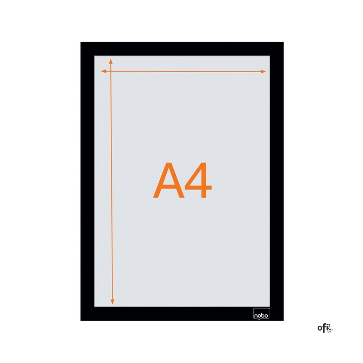 Samoprzylepna, magnetyczna ramka Nobo na plakat (2 szt.), A4, srebrna