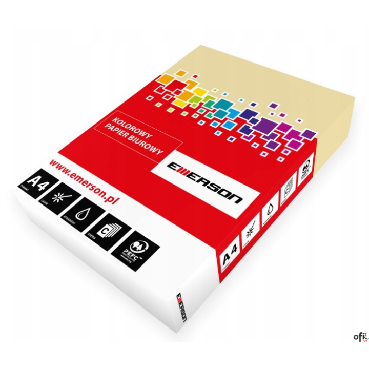 Papier xero A4 120g kremowy EMERSON TROPHEE 250ark xca41203 1203PC