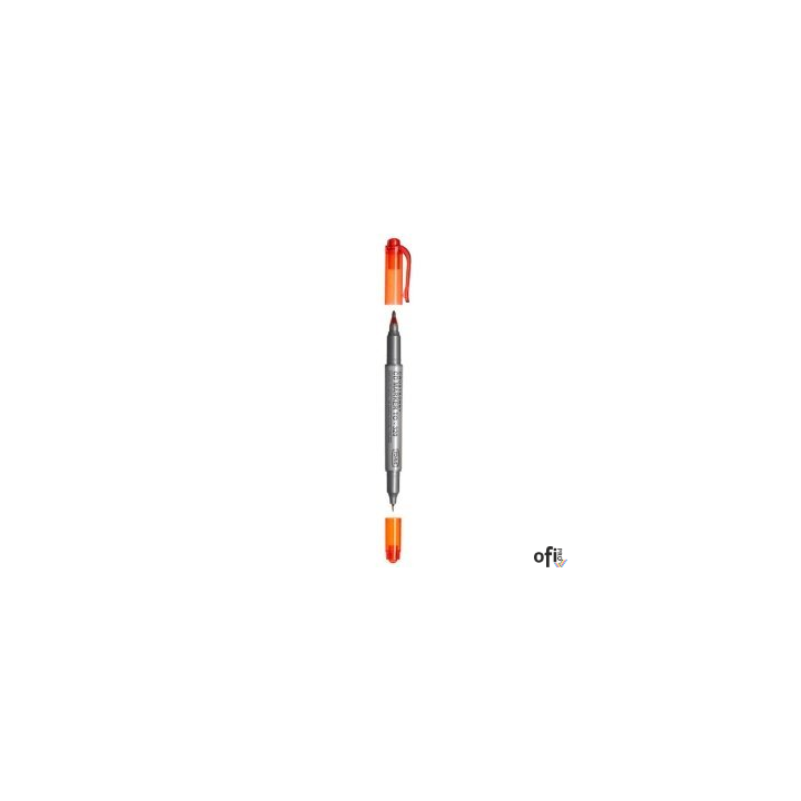 Pisak do CD, 2-stronny, końcówki cienkie 0,5 i 0,8mm, czerwony TO-320 Toma