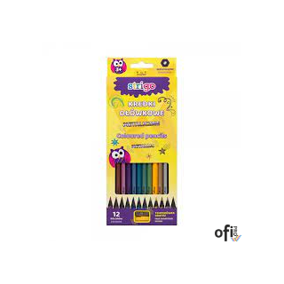 Kredki ołówkowe wykonane z czarnego drewna + temperówka metaliczne SSC118