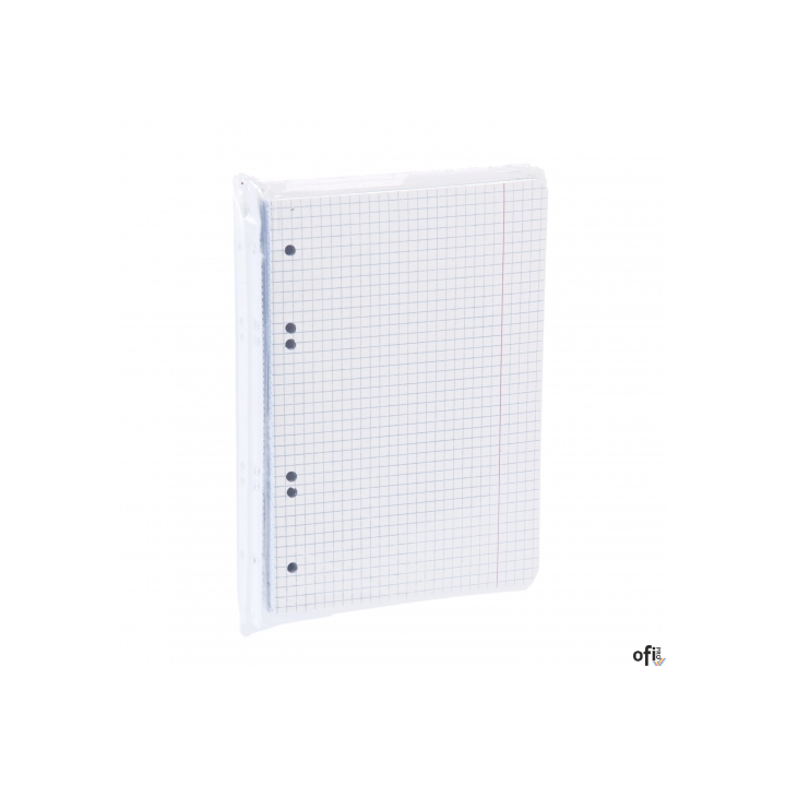 Wkład do segregatora A5 biały kratka 50ark.
