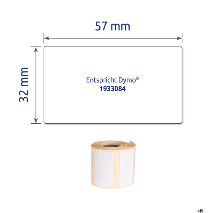 Etykiety Heavy Duty A1933084 32 x 57 400 et. w rolce do termodruku, poliestrowe, trwałe, białe, Avery Zweckform