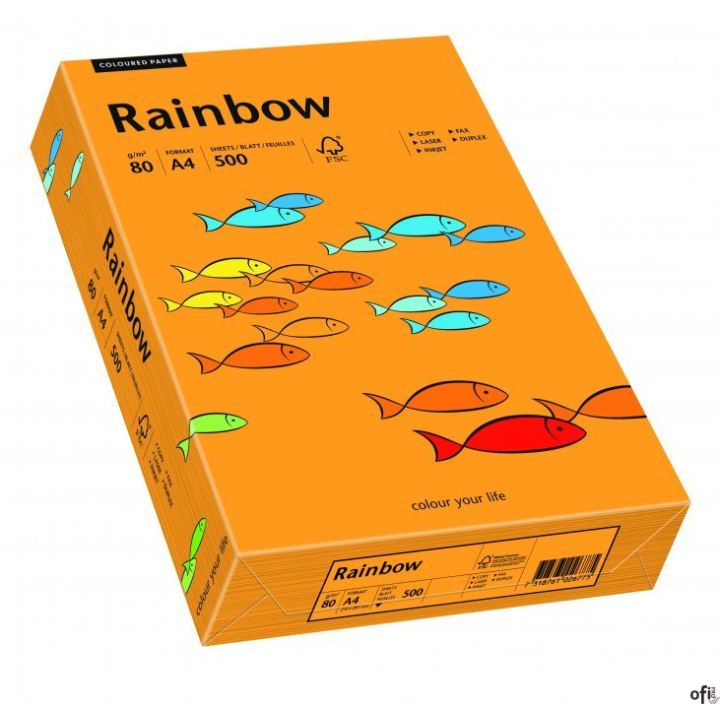 Papier xero kolorowy RAINBOW pomarańczowy R24 88042431