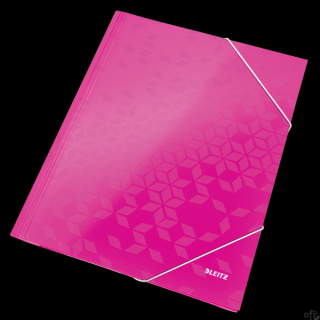 Teczka kartonowa z gumką LEITZ różowy WOW 39820023