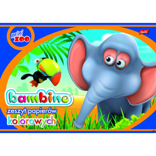 Zeszyt papierów kolorowych nabłyszczanych A4 10 kartek MINI ZOO BAMBINO *1802 MAJEWSKI