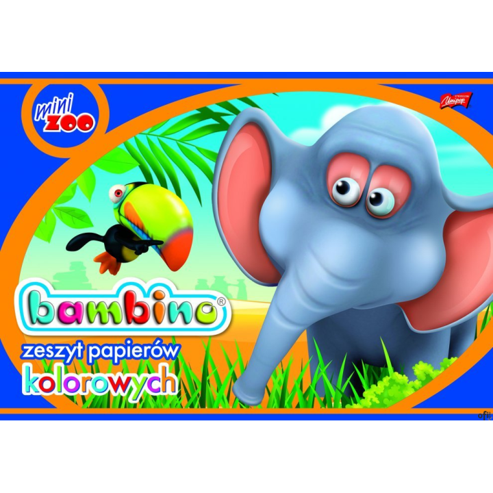 Zeszyt papierów kolorowych nabłyszczanych A4 10 kartek MINI ZOO BAMBINO *1802 MAJEWSKI