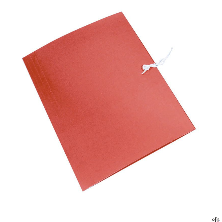 Teczka z trzema klapami i tasiemką, wykonana z jednobarwnie zadrukowanego kartonu. Wymiary po złożeniu 221x320mm - dostosowane d