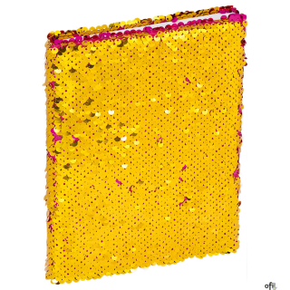 Notanik z cekinami A5 96k linia różowo-złoty 150-1427 GRAND