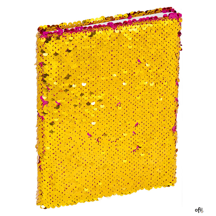 Notanik z cekinami A5 96k linia różowo-złoty 150-1427 GRAND