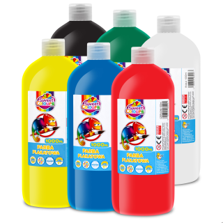 Zestaw 6 farb plakatowych w butelkach 1000ml mix  Sweet Colours 60560 OTOCKI