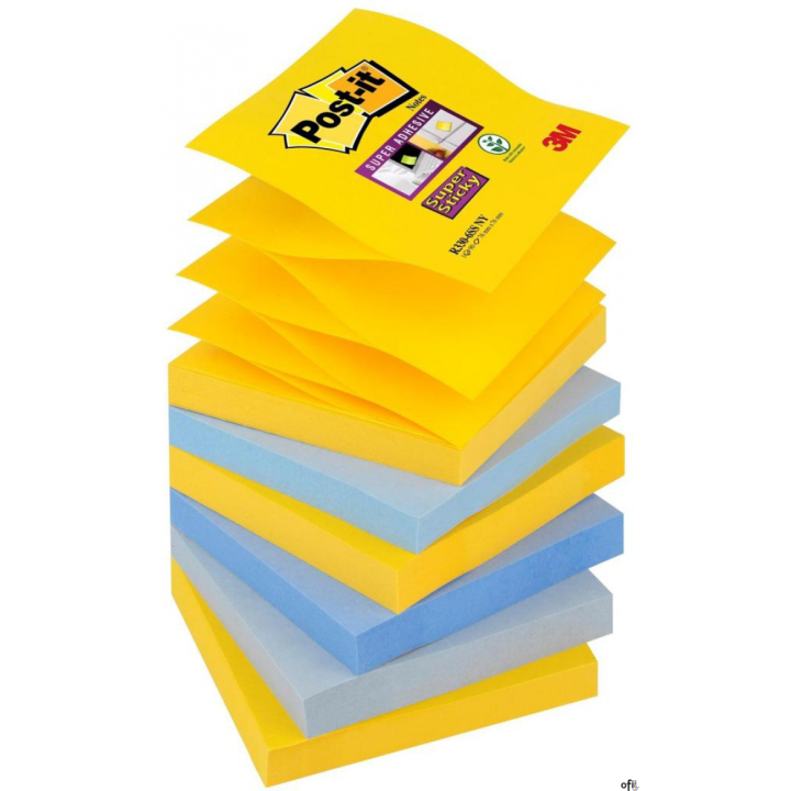 Bloczek samoprzylepny POST-IT_ Super sticky Z-Notes (R330-6SS-NY), 76x76mm, 6x90 kart., new york, 3M-70007042537