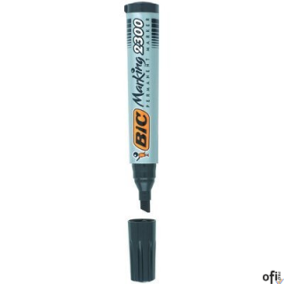 Marker permanentny BIC 2300 Ecolutions niebieski ścięta końcówka, 8209253