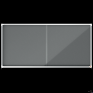 Gablota filcowa Nobo Premium Plus 27xA4, szara (drzwiczki przesówne) 1915339