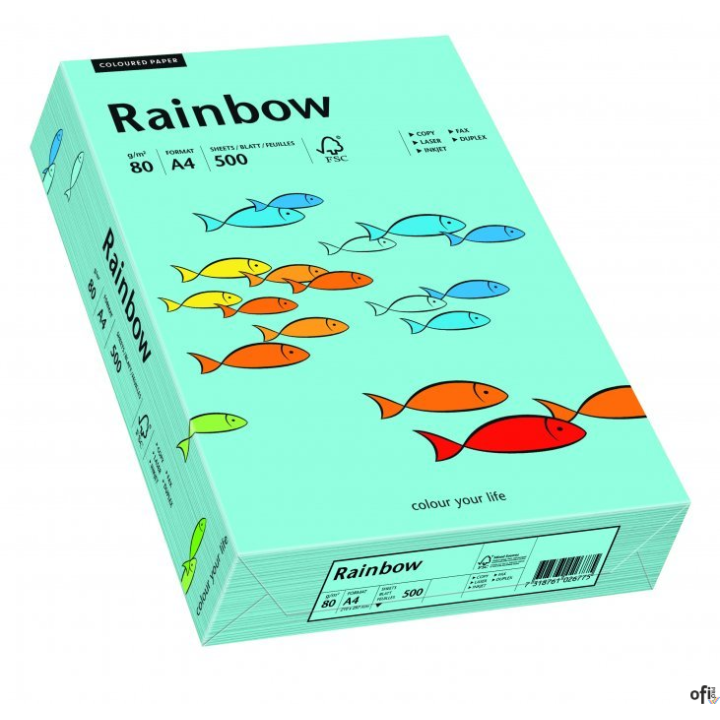 Papier xero kolorowy A4 80g 500 ark. RAINBOW R84 morski 88042717