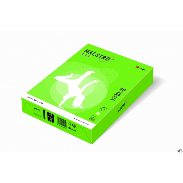Papier xero MAESTRO COLOR A4 80g MA42 zieleń wiosenna