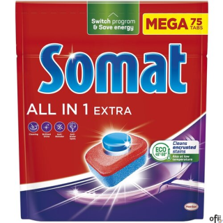 SOMAT Tabletki do zmywarki MEGA 75 szt. All in one Extra 51717