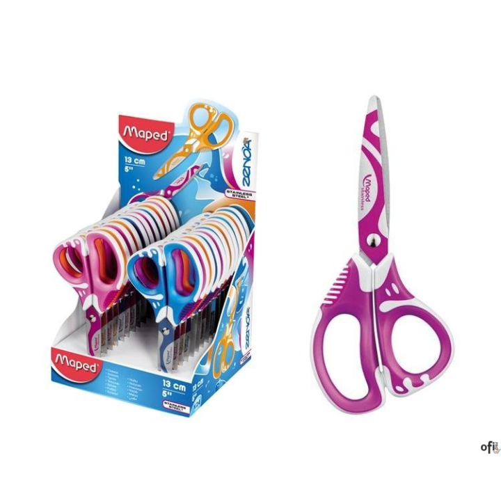 Nożyczki szkolne ZENOA FIT asymetryczne 13cm MAPED 670112