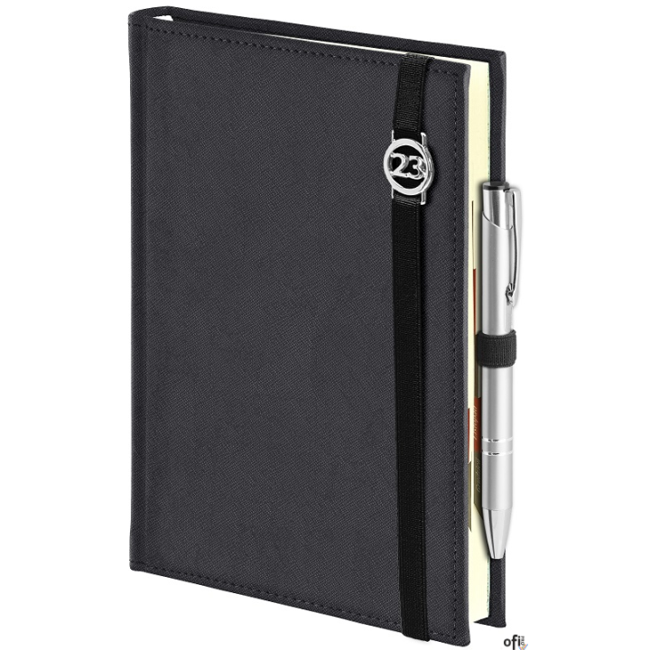 Kalendarz Cross z gumką i ażurową datówką B5 Tygodniowy 204 B5TRK czarny WOKÓŁ NAS