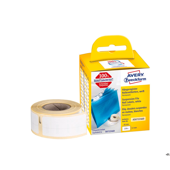 • Minietykiety Avery Zweckform w rolce do drukarek termicznych • Są kompatybilne z: Dymo LabelWriter 300er-, 400er-, 450er-Serie