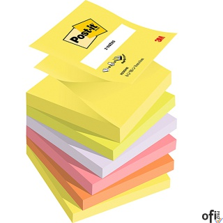 Bloczki 3M POST-IT Z-Notes 76x76mm neonowe 6x100k R330-NR FT510089939