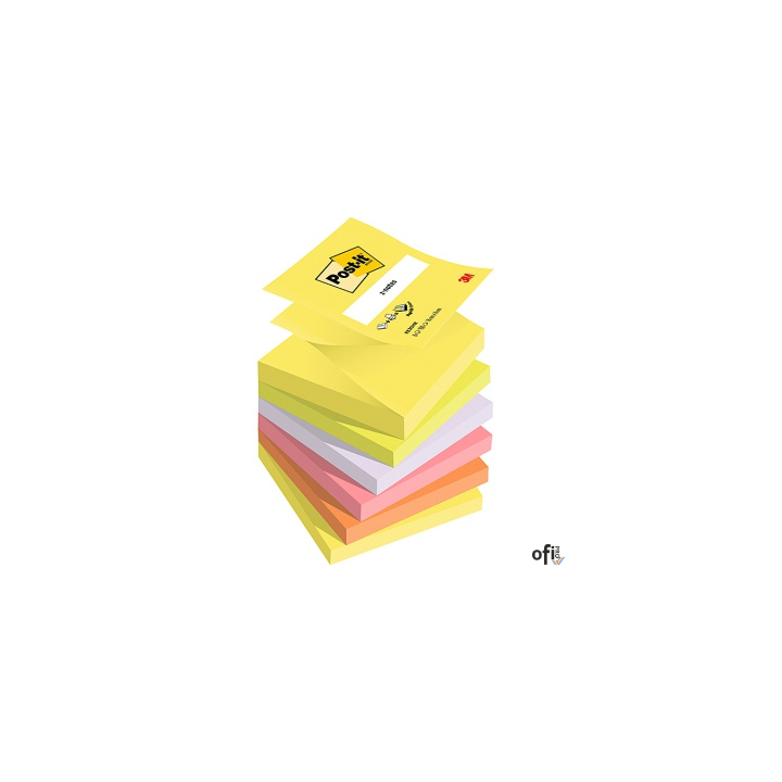 Bloczki 3M POST-IT Z-Notes 76x76mm neonowe 6x100k R330-NR FT510089939
