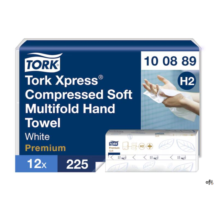 Ręcznik TORK PREMIUM w składce 3 panelowej 2700 sztuk, 2W, celuloza, 21,2x24cm, 100289/100889 system H2