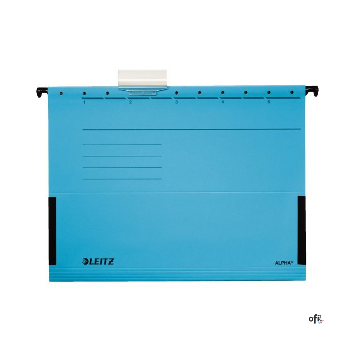Teczki zawieszane z boczkami ALPHA, niebieski, Leitz 19860135