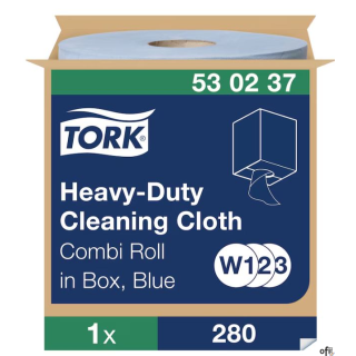 Czyściwo Tork włókninowe wielozadaniowe do trudnych zabrudzeń, niebieskie, 1w 106m, system W1/W2/W3Numer artykułu 530237Czyściwo