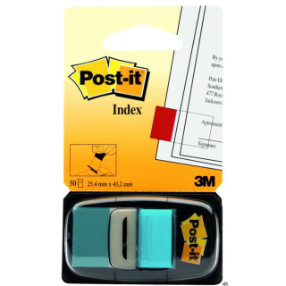 Zakładki indeksujące POST-IT (680-23), PP, 25,4x43,2mm, 50 kart., jaskrawoniebieskie
