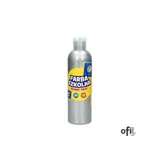Farba szkolna Astra 250 ml - metaliczna srebrna, 301217034