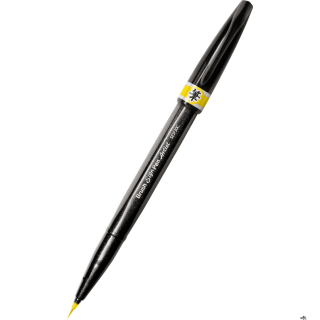 Precyzyjny pędzelek do kaligrafii i liternictwa Brush SignPen Artist żółty SESF30-G PENTEL