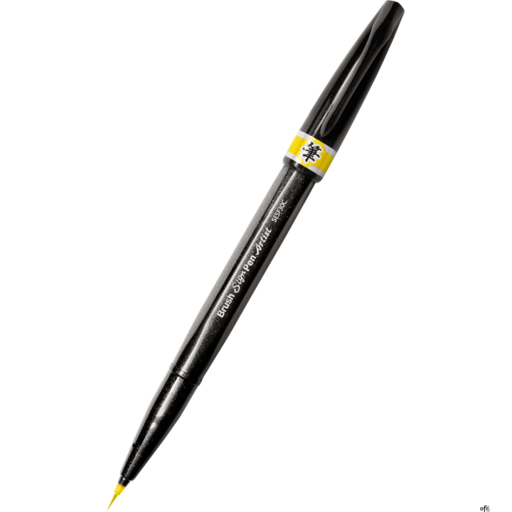 Precyzyjny pędzelek do kaligrafii i liternictwa Brush SignPen Artist żółty SESF30-G PENTEL