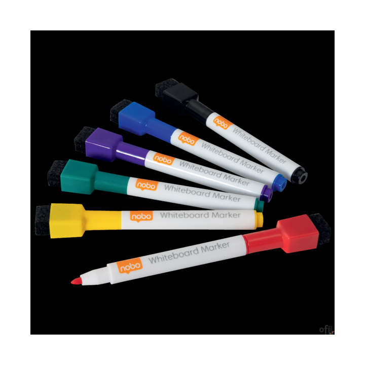 Markery suchościeralne mini, mix kolorów, 6 sztuk Nobo 1903792